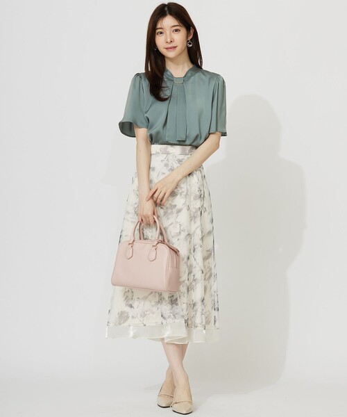 ANY SIS(エニィスィス)の「4WAY半袖 ボウブラウス(シャツ/ブラウス・レディース・ピンク系/ライトグリーン系/アイボリー系・2)」の20枚目の写真