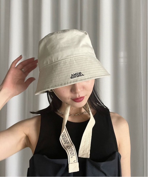 帽子 ameri vintage MEDI RAFFIA LADY HAT Ameri（アメリ）の「MEDI RAFFIA LADY HAT（ハット）」 - WEAR