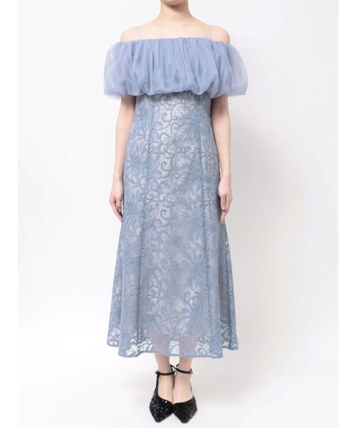 LAGUNAMOON（ラグナムーン）の「LADYボレロセットレースキャミワンピース 結婚式 お呼ばれ（ドレス・レディース・ブラック/ブルー・MEDIUM/SMALL）」の18枚目の写真