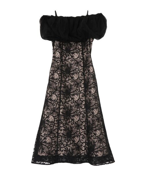 LAGUNAMOON（ラグナムーン）の「LADYボレロセットレースキャミワンピース 結婚式 お呼ばれ（ドレス・レディース・ブラック/ブルー・MEDIUM/SMALL）」の6枚目の写真