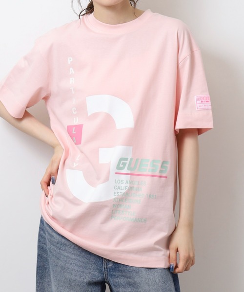 Guess（ゲス）の「GUESS ELISA T-SHIRT TEEシャツ（Tシャツ/カットソー・レディース・ホワイト/エメラルドブルー/ピンク・S/M）」の4枚目の写真