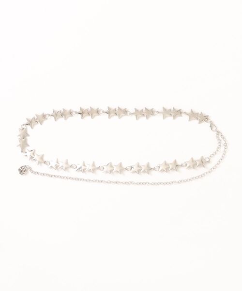 BARELY BLUE（ベアリーブルー）の「【 BARELY BLUE / ベアリーブルー 】 メタル スター チェーン ベルト（ベルト・レディース・ゴールド/シルバー・FREE）」の3枚目の写真