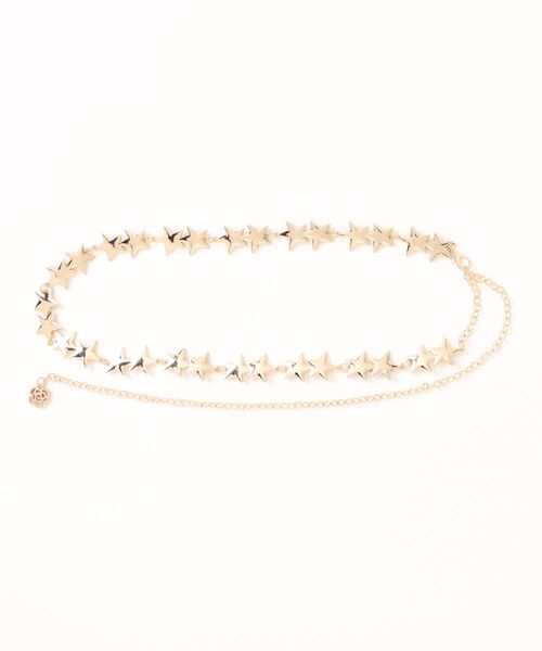 BARELY BLUE（ベアリーブルー）の「【 BARELY BLUE / ベアリーブルー 】 メタル スター チェーン ベルト（ベルト・レディース・ゴールド/シルバー・FREE）」の4枚目の写真