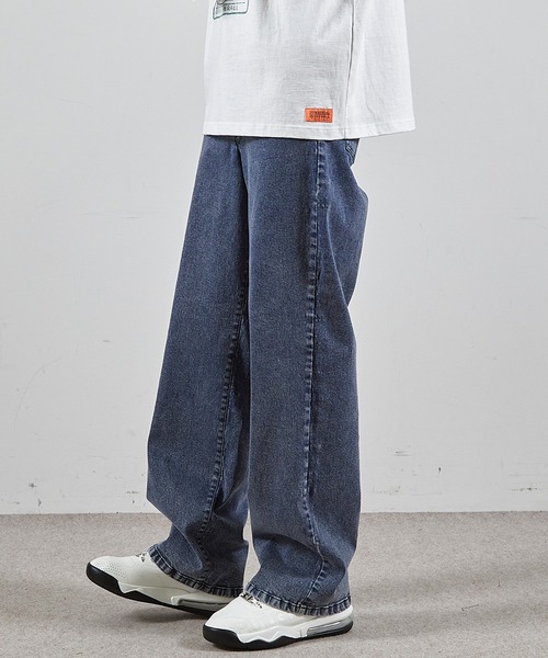 RATTLE TRAP（ラトルトラップ）の「ツイルバイオブリーチワイドデニム5Pパンツ（デニムパンツ・メンズ・ブラック/ネイビー/グレー・L/M/S）」の20枚目の写真