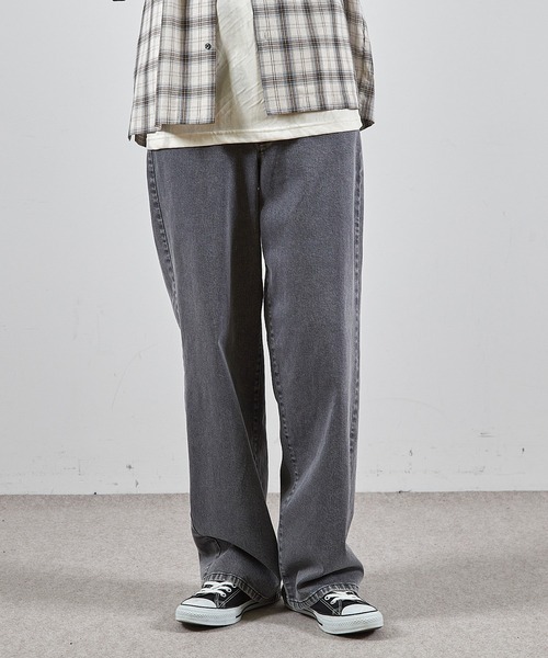 RATTLE TRAP（ラトルトラップ）の「ツイルバイオブリーチワイドデニム5Pパンツ（デニムパンツ・メンズ・ブラック/ネイビー/グレー・L/M/S）」の11枚目の写真
