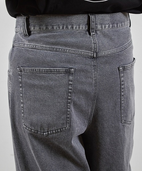 RATTLE TRAP（ラトルトラップ）の「ツイルバイオブリーチワイドデニム5Pパンツ（デニムパンツ・メンズ・ブラック/ネイビー/グレー・L/M/S）」の16枚目の写真