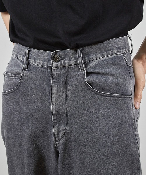 RATTLE TRAP（ラトルトラップ）の「ツイルバイオブリーチワイドデニム5Pパンツ（デニムパンツ・メンズ・ブラック/ネイビー/グレー・L/M/S）」の18枚目の写真