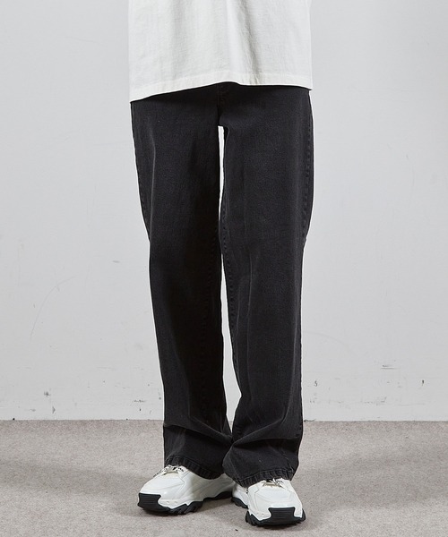 RATTLE TRAP（ラトルトラップ）の「ツイルバイオブリーチワイドデニム5Pパンツ（デニムパンツ・メンズ・ブラック/ネイビー/グレー・L/M/S）」の4枚目の写真