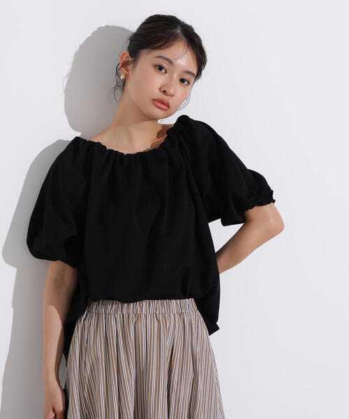 N.(N. Natural Beauty Basic)(エヌエヌナチュラルビューティーベーシック)の「2WAYオフショルカットソー(Tシャツ/カットソー・レディース・ブラウン/レッド/ブラック・MEDIUM)」の7枚目の写真