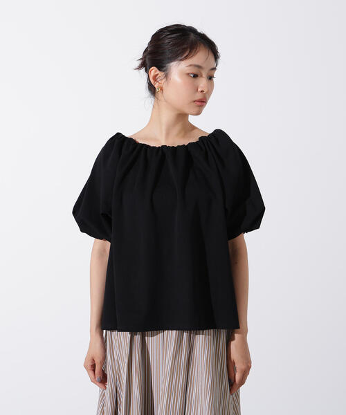 N.(N. Natural Beauty Basic)(エヌエヌナチュラルビューティーベーシック)の「2WAYオフショルカットソー(Tシャツ/カットソー・レディース・ブラウン/レッド/ブラック・MEDIUM)」の10枚目の写真
