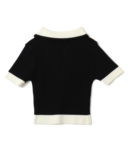 atmos pink Cheer Rib Knit Polo Shirt / アトモス ピンク チア