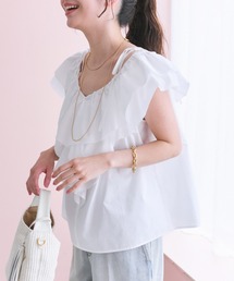 La boutique BonBon | コットンシルクラッフルブラウス(シャツ/ブラウス)