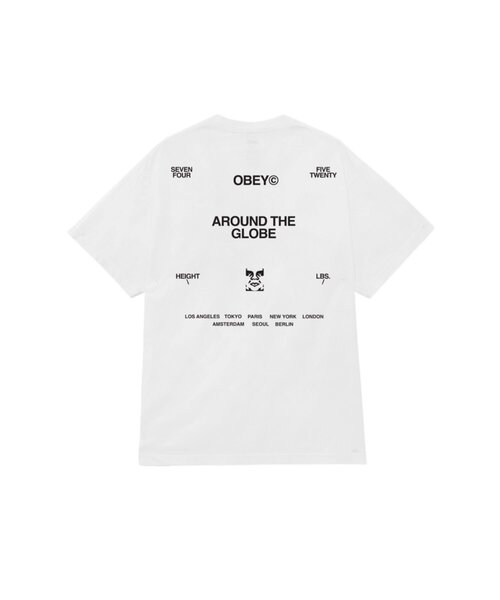 セール】【OBEY】 AROUND THE GLOBE PIGMENT TEE（Tシャツ