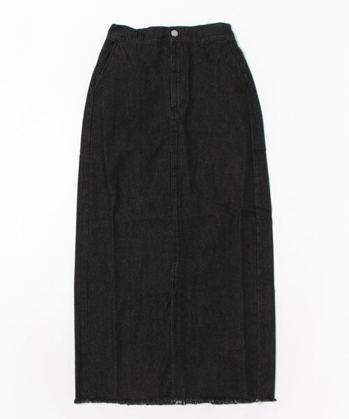 STYLEBLOCK（スタイルブロック）の「デニムIラインスカート（デニムスカート・レディース・ライトブルー/ブラック/ライトグレー/ネイビー・M）」の2枚目の写真