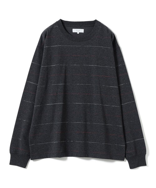 B:MING by BEAMS(ビーミングバイビームス)の「吸水速乾 クイックドライ スラブ ボーダー Tシャツ(Tシャツ/カットソー・メンズ・ブラック/オフホワイト・LARGE/MEDIUM/SMALL/X-LARGE)」の10枚目の写真