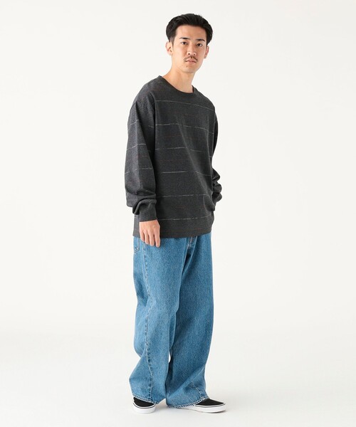 B:MING by BEAMS(ビーミングバイビームス)の「吸水速乾 クイックドライ スラブ ボーダー Tシャツ(Tシャツ/カットソー・メンズ・ブラック/オフホワイト・LARGE/MEDIUM/SMALL/X-LARGE)」の15枚目の写真