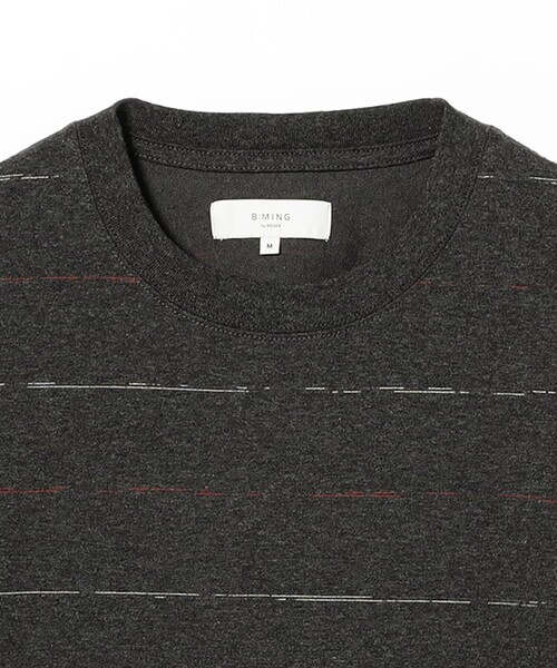 B:MING by BEAMS(ビーミングバイビームス)の「吸水速乾 クイックドライ スラブ ボーダー Tシャツ(Tシャツ/カットソー・メンズ・ブラック/オフホワイト・LARGE/MEDIUM/SMALL/X-LARGE)」の20枚目の写真