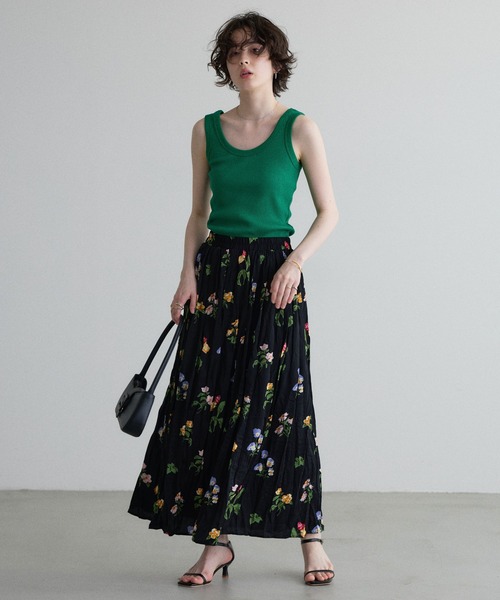 セール】【ZOZO限定】フラワープリントワッシャースカート（スカート