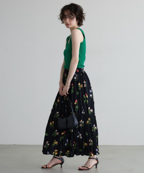 ZOZO限定】フラワープリントワッシャースカート（スカート