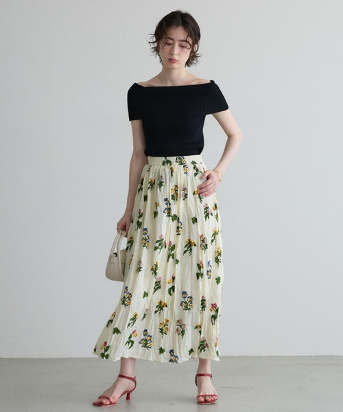 ZOZO限定】フラワープリントワッシャースカート（スカート