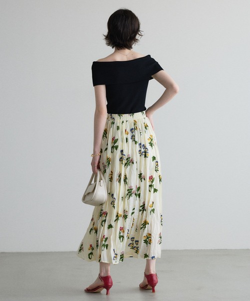 &. NOSTALGIA(アンドドットノスタルジア)の「【ZOZO限定】フラワープリントワッシャースカート(スカート・レディース・ブラック/アイボリー・M)」の21枚目の写真