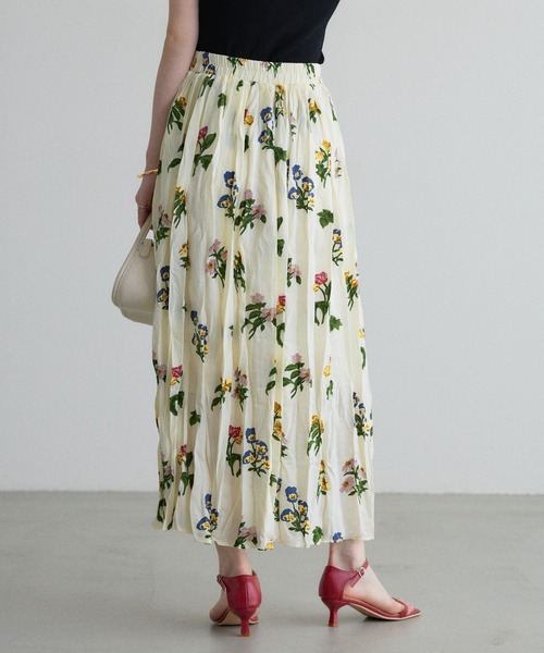 &. NOSTALGIA(アンドドットノスタルジア)の「【ZOZO限定】フラワープリントワッシャースカート(スカート・レディース・ブラック/アイボリー・M)」の22枚目の写真