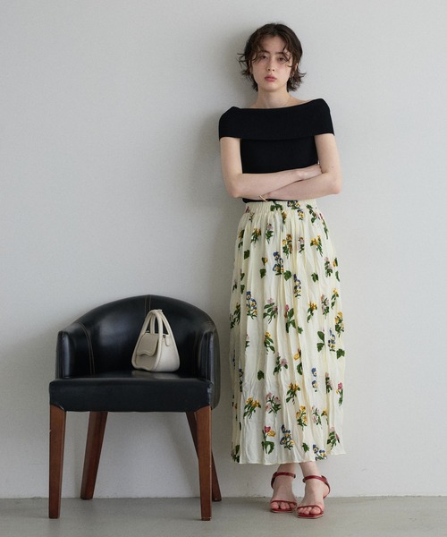 ZOZO限定】フラワープリントワッシャースカート（スカート