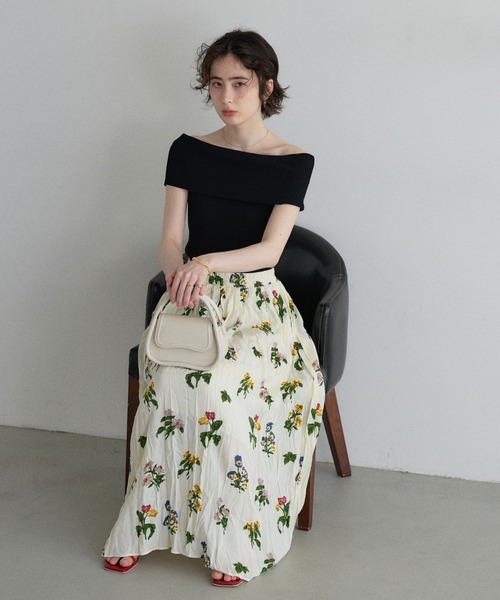 セール】【ZOZO限定】フラワープリントワッシャースカート（スカート