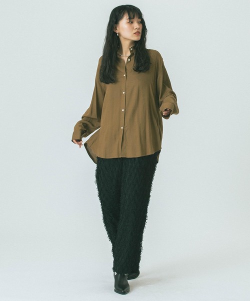 ROSE BUD（ローズバッド）の「JACQUARD PANTS（その他パンツ・レディース・マスタード/ブラック/ホワイト・ONE SIZE）」の4枚目の写真