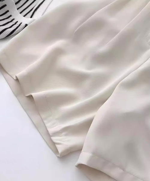 ampm(エーエムピーエム)の「ウエストリボン付き タックショートパンツ(その他パンツ・レディース・ブラウン/ホワイト/ブラック・L/M)」の12枚目の写真