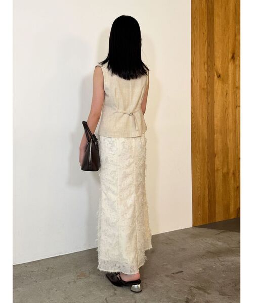 LAGUNAMOON（ラグナムーン）の「ワイドカラーベスト（ベスト・レディース・アイボリー/ブラウン・FREE）」の18枚目の写真