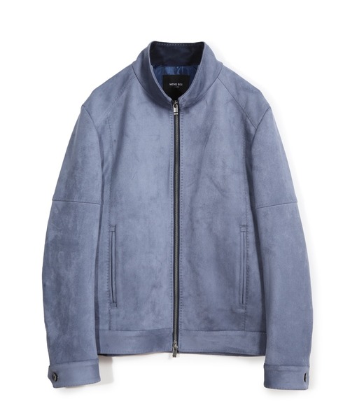 MEN'S BIGI（メンズビギ）の「フェイクスエードダンボール ライダースジャケット＜ストレッチ＞（ライダースジャケット・メンズ・ブルー/グレー系その他/ブラック・01/02/03/04）」の3枚目の写真