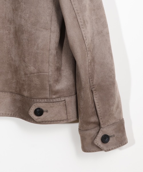 MEN'S BIGI（メンズビギ）の「フェイクスエードダンボール ライダースジャケット＜ストレッチ＞（ライダースジャケット・メンズ・ブルー/グレー系その他/ブラック・01/02/03/04）」の12枚目の写真