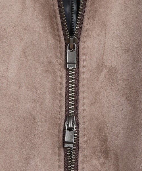 MEN'S BIGI（メンズビギ）の「フェイクスエードダンボール ライダースジャケット＜ストレッチ＞（ライダースジャケット・メンズ・ブルー/グレー系その他/ブラック・01/02/03/04）」の5枚目の写真