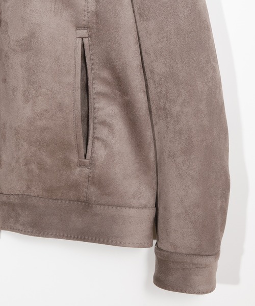 MEN'S BIGI（メンズビギ）の「フェイクスエードダンボール ライダースジャケット＜ストレッチ＞（ライダースジャケット・メンズ・ブルー/グレー系その他/ブラック・01/02/03/04）」の7枚目の写真