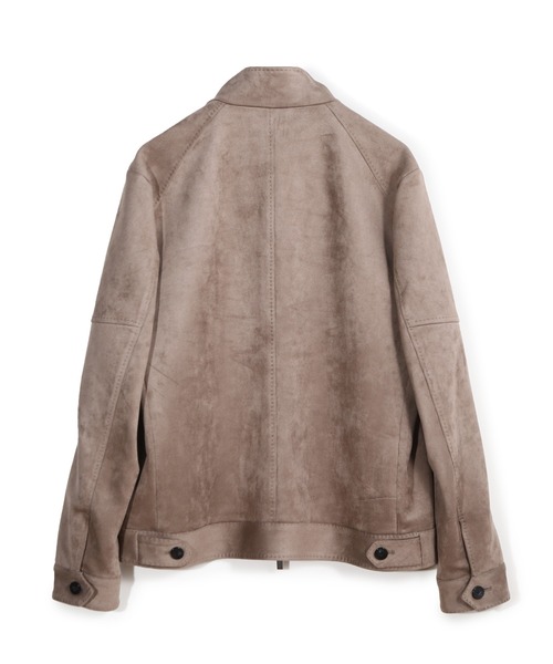 MEN'S BIGI（メンズビギ）の「フェイクスエードダンボール ライダースジャケット＜ストレッチ＞（ライダースジャケット・メンズ・ブルー/グレー系その他/ブラック・01/02/03/04）」の11枚目の写真