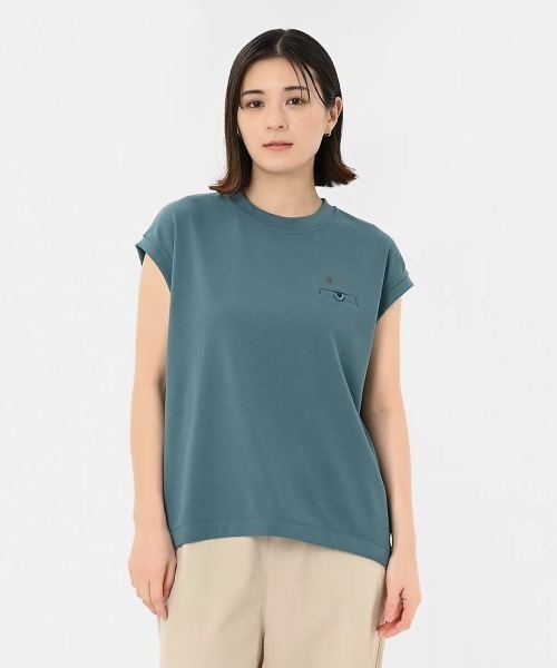 NEW BALANCE(ニューバランス)の「New Balance French Sleeve Crew Pullover(ニューバランス フレンチ スリーブ クルー プルオーバー)(Tシャツ/カットソー・レディース・ブラック/ホワイト系/グリーン系/オレンジ系/ブルー系・SMALL/MEDIUM/LARGE)」の3枚目の写真