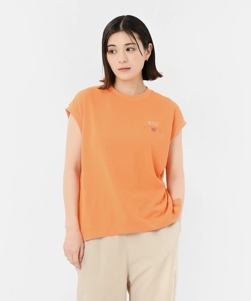 NEW BALANCE(ニューバランス)の「New Balance French Sleeve Crew Pullover(ニューバランス フレンチ スリーブ クルー プルオーバー)(Tシャツ/カットソー・レディース・ブラック/ホワイト系/グリーン系/オレンジ系/ブルー系・SMALL/MEDIUM/LARGE)」の5枚目の写真