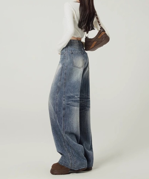 MAISON DE THERESE(メゾン ド テレーズ)の「ヴィンテージ ワイドデニム(デニムパンツ・レディース・ブルー・S/M/L/XS/XL/XX-LARGE)」の10枚目の写真