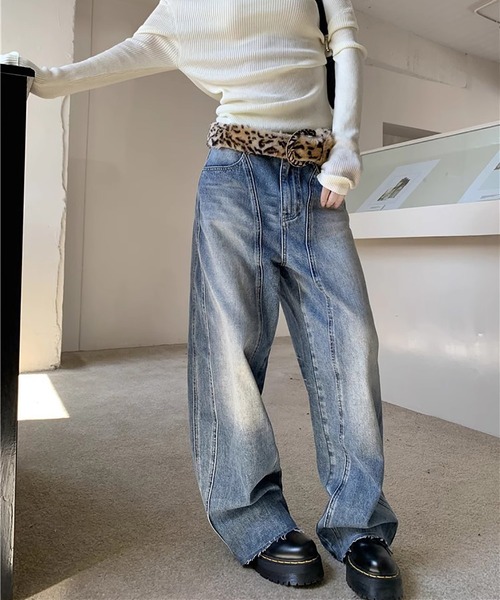 MAISON DE THERESE（メゾン ド テレーズ）の「ヴィンテージ ワイドデニム（デニムパンツ・レディース・ブルー・S/M/L/XS/XL/XX-LARGE）」の8枚目の写真