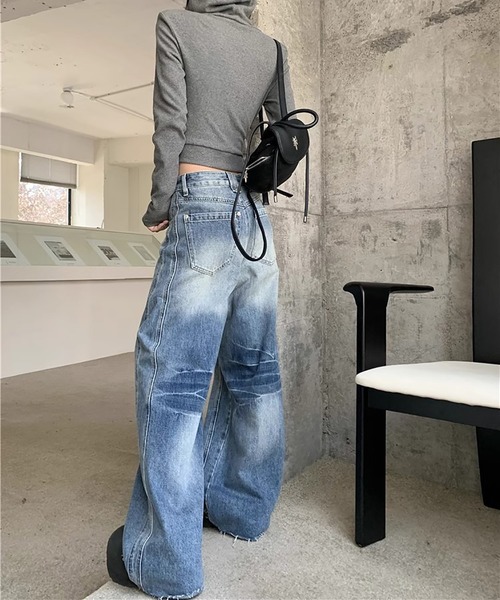 MAISON DE THERESE（メゾン ド テレーズ）の「ヴィンテージ ワイドデニム（デニムパンツ・レディース・ブルー・S/M/L/XS/XL/XX-LARGE）」の4枚目の写真