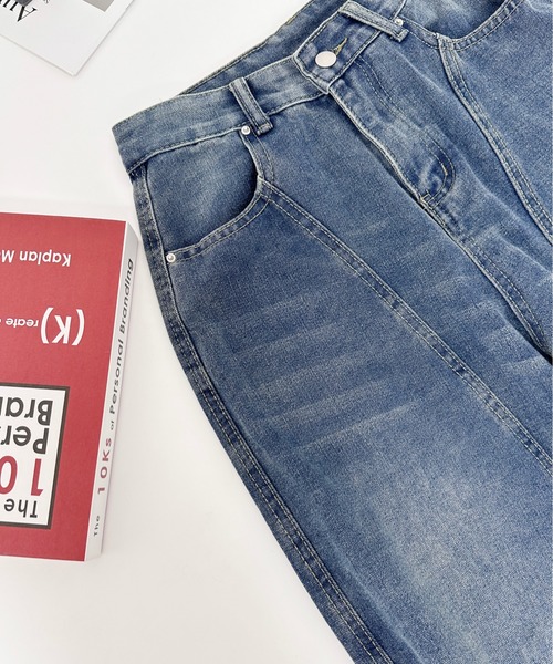 MAISON DE THERESE（メゾン ド テレーズ）の「ヴィンテージ ワイドデニム（デニムパンツ・レディース・ブルー・S/M/L/XS/XL/XX-LARGE）」の19枚目の写真