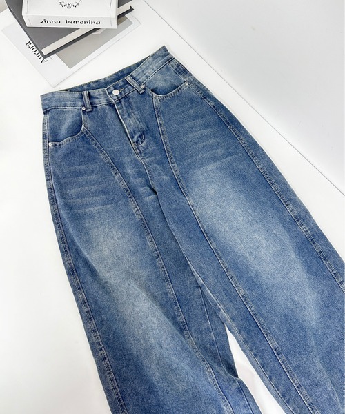 MAISON DE THERESE（メゾン ド テレーズ）の「ヴィンテージ ワイドデニム（デニムパンツ・レディース・ブルー・S/M/L/XS/XL/XX-LARGE）」の17枚目の写真