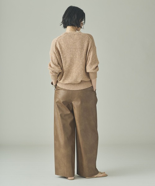 Curensology(カレンソロジー)の「【2/20配信 高山都さんインスタライブ紹介アイテム】Curensology(カレンソロジー)/ヴィンテージフェイクレザーパンツ(その他パンツ・レディース・ブラウン/ブラック/キャメル・36/38)」の9枚目の写真