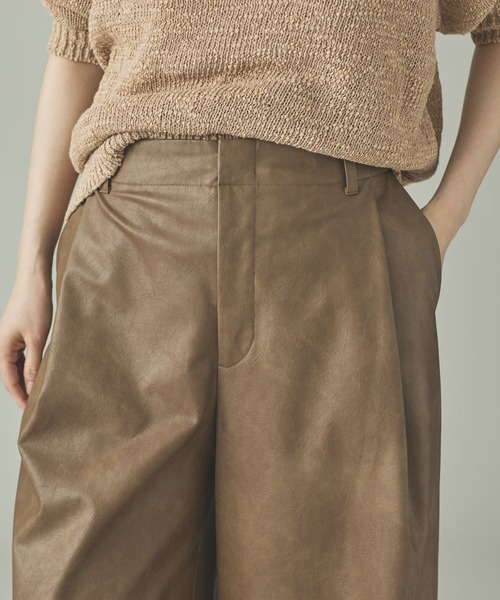 Curensology(カレンソロジー)の「【2/20配信 高山都さんインスタライブ紹介アイテム】Curensology(カレンソロジー)/ヴィンテージフェイクレザーパンツ(その他パンツ・レディース・ブラウン/ブラック/キャメル・36/38)」の11枚目の写真