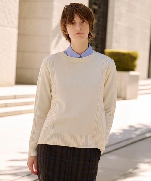 J.PRESS Ladies（J.プレス レディス）の「COTTON TEX ブラウス（シャツ/ブラウス・レディース・サックスブルー系/ライトグレー系/ネイビー系1・XS）」の4枚目の写真