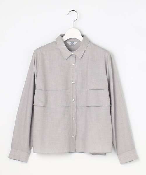 J.PRESS Ladies（J.プレス レディス）の「COTTON TEX ブラウス（シャツ/ブラウス・レディース・サックスブルー系/ライトグレー系/ネイビー系1・XS）」の12枚目の写真