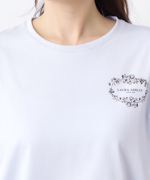 LAURA ASHLEY(ローラアシュレイ)の「【日本製】フローラルクラウン ロゴTシャツ(Tシャツ/カットソー・レディース・サックスブルー/ブラック/オフホワイト・40/38)」の14枚目の写真