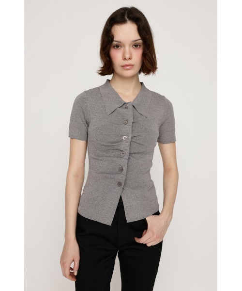 FRONT BUTTON KNIT TOPS フロントボタン ニット トップス サマー