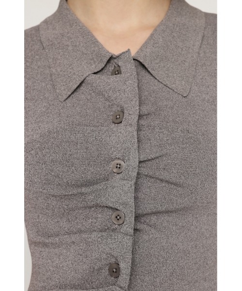 FRONT BUTTON KNIT TOPS フロントボタン ニット トップス サマー